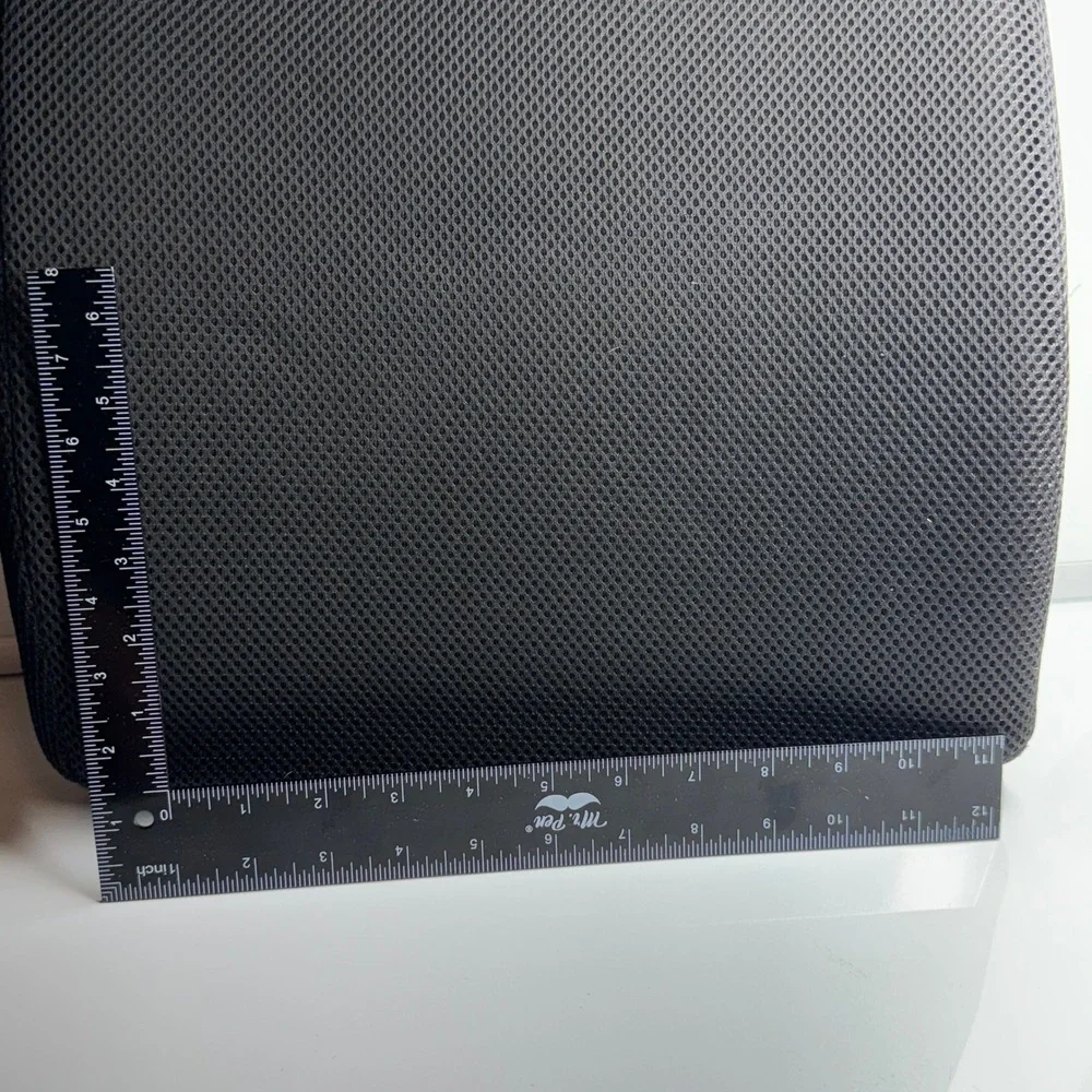 Samsonite Ergonomic Lumbar Support‎ Pillow Black Mesh Memory Foam with Strap
